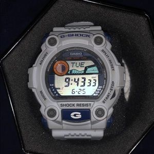 White and Blue G-Shock Watch